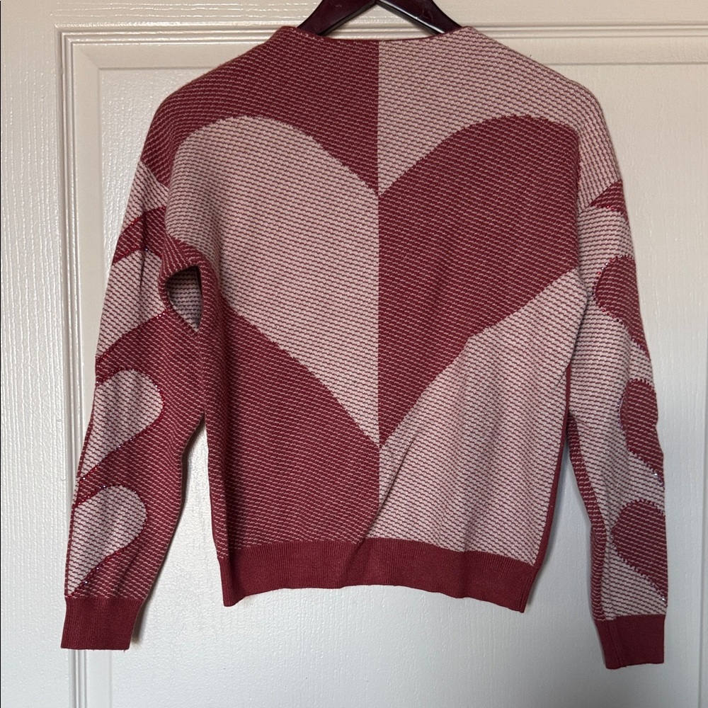 On Twelfth Heart & Rhinestone Design Women's Sweater